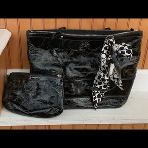 Authentic Coach Handbag with wristlet